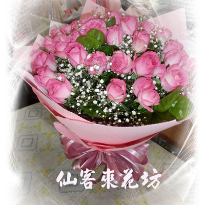 【B-307】傳情花束,百合花束,情人節花束,生日花束