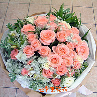 【R-021】傳情花束、浪漫情人花束、祝福生日花束:玫瑰花束-SWEET